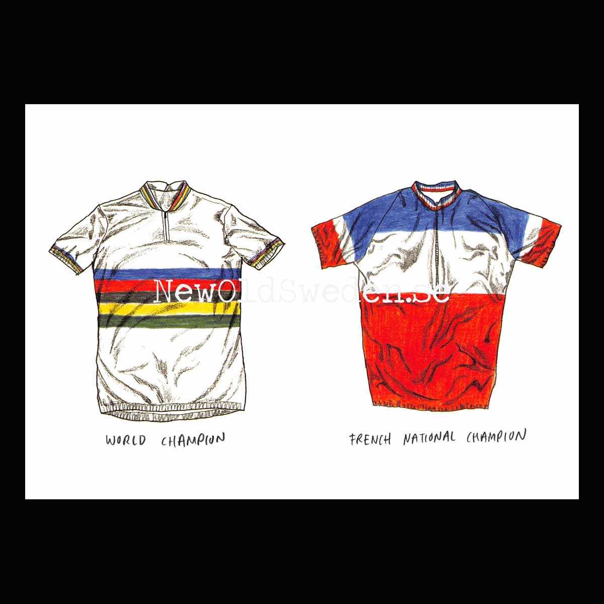 World Champion jersey - Franch National Champion - Card No. 20