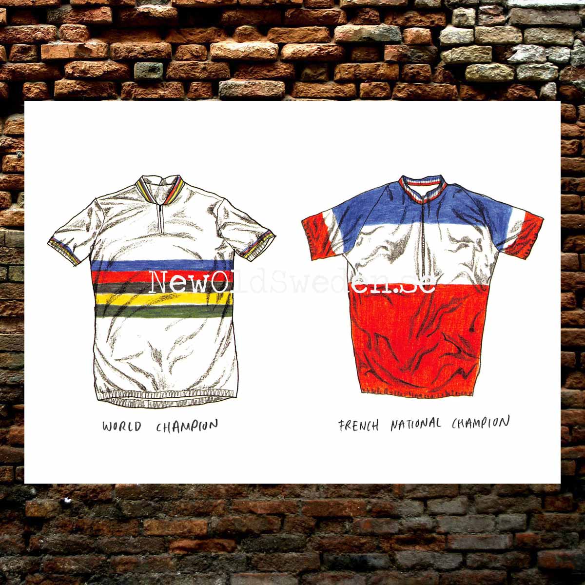 World Champion jersey - Franch National Champion - Card No. 20 - 2