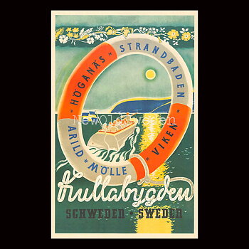 Kullabygden - 1950-tal - Vykort 12 x 18 cm