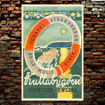 Kullabygden - 1950-tal - Vykort 12 x 18 cm