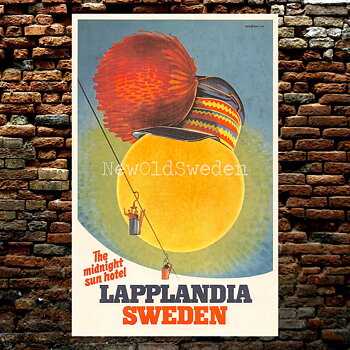 LAPPLANDIA LIFT - 1954 - Vykort 12 x 18 cm