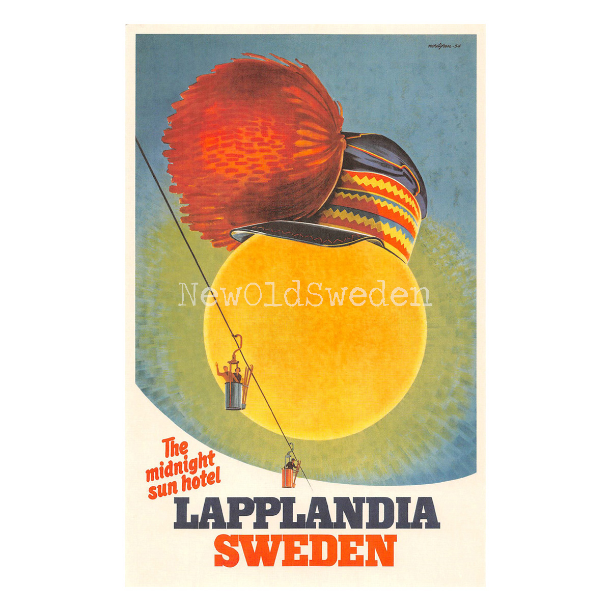 LAPPLANDIA LIFT - 1954 - Vykort 12 x 18 cm - 4