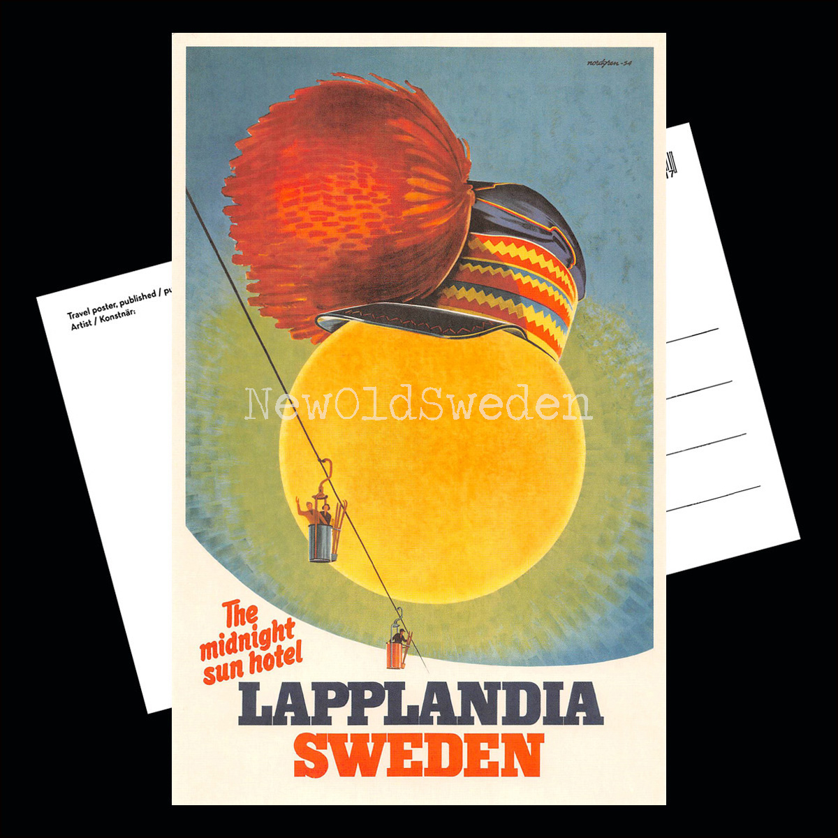 LAPPLANDIA LIFT - 1954 - Vykort 12 x 18 cm - 3