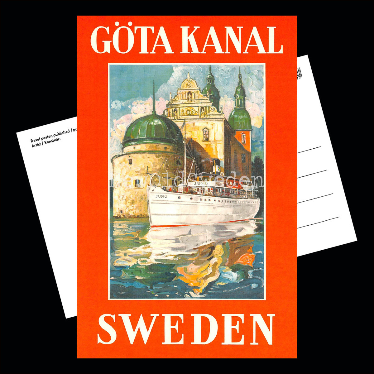 GÖTA KANAL VADSTENA - 1930 - Vykort 12 x 18 cm - 3