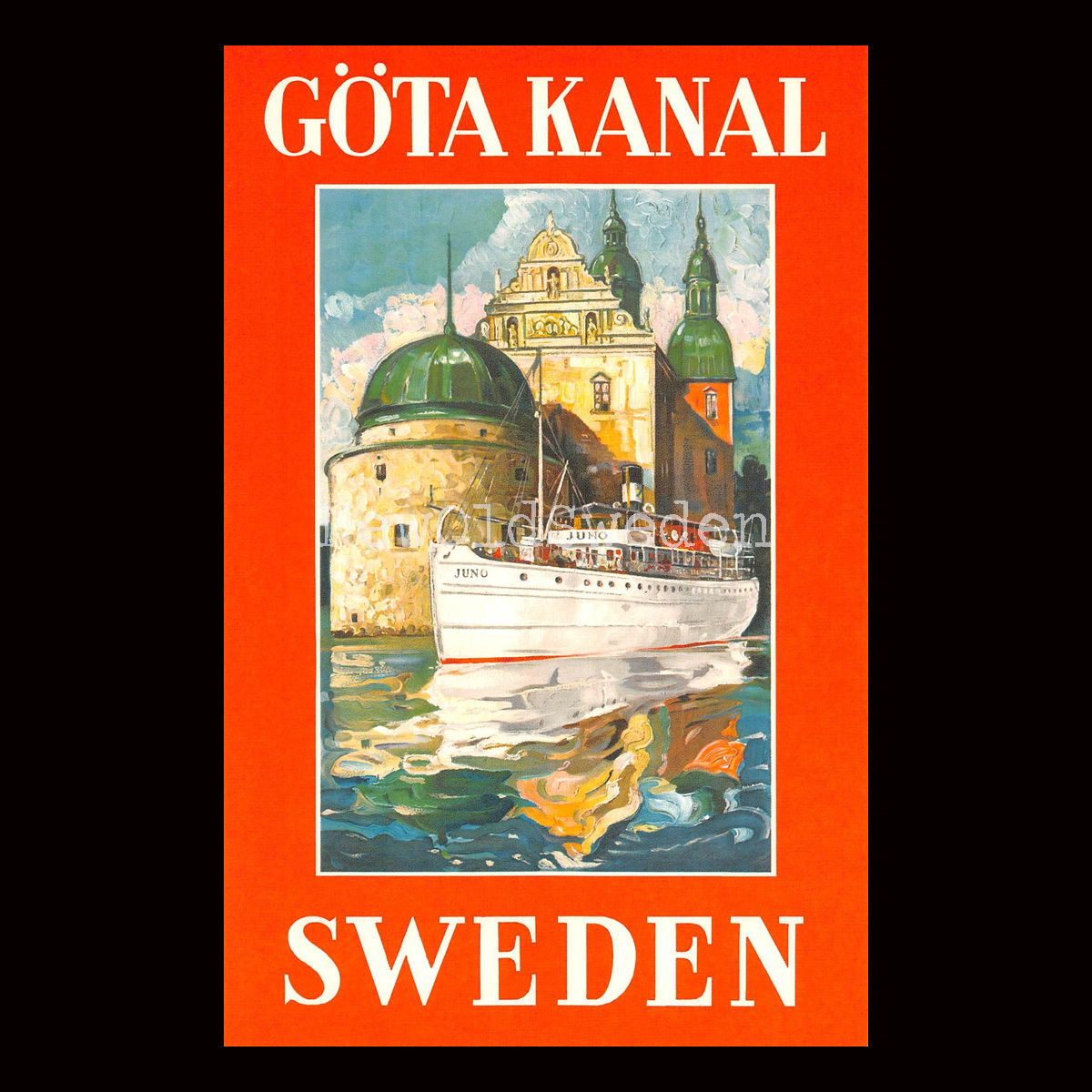 GÖTA KANAL VADSTENA - 1930 - Vykort 12 x 18 cm
