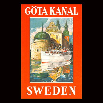 GÖTA KANAL VADSTENA - 1930 - Vykort 12 x 18 cm