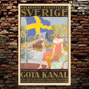 GÖTA KANAL - DAM PÅ DÄCK - 1910