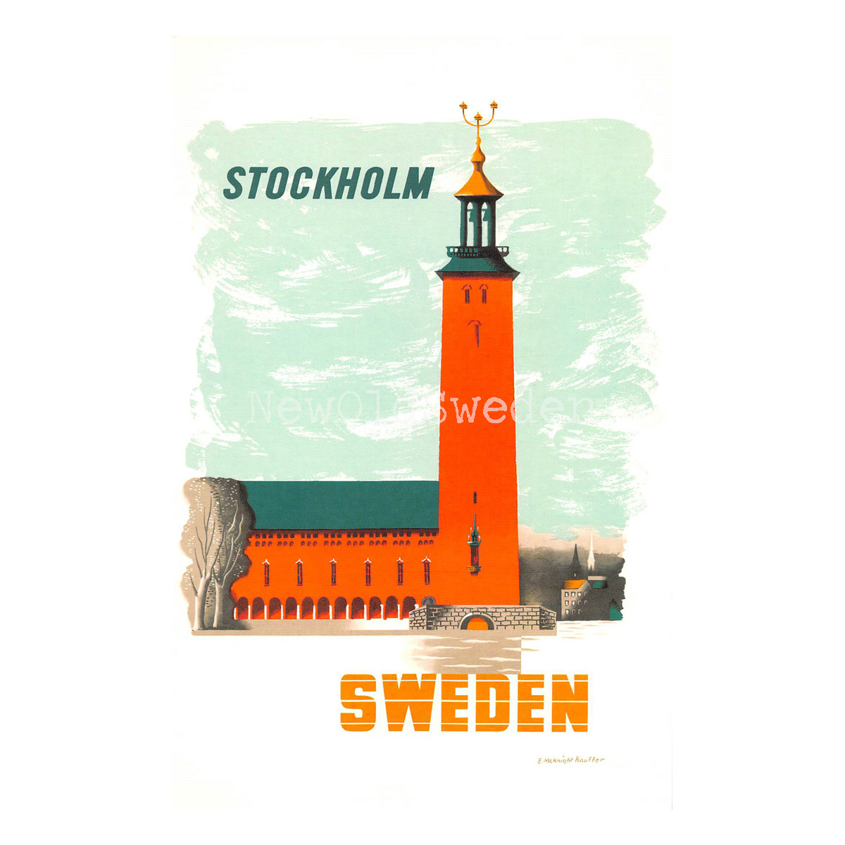 STADSHUSET I STOCKHOLM - 1950 - Vykort 12 x 18 cm - 4