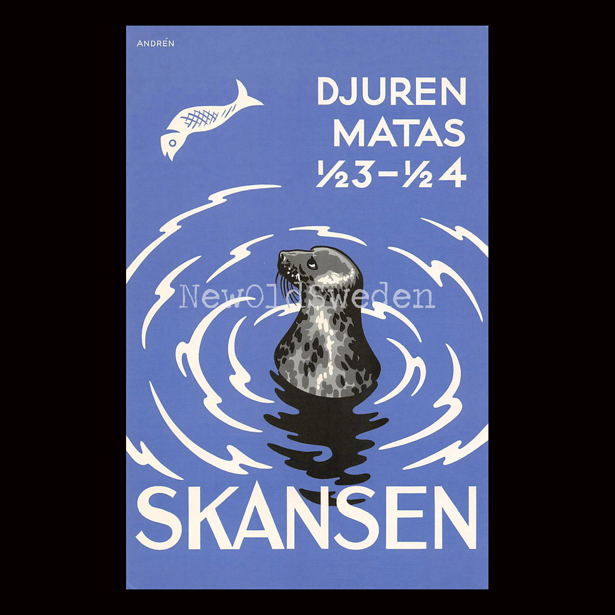SÄLEN PÅ SKANSEN - 1930 - Vykort 12 x 18 cm