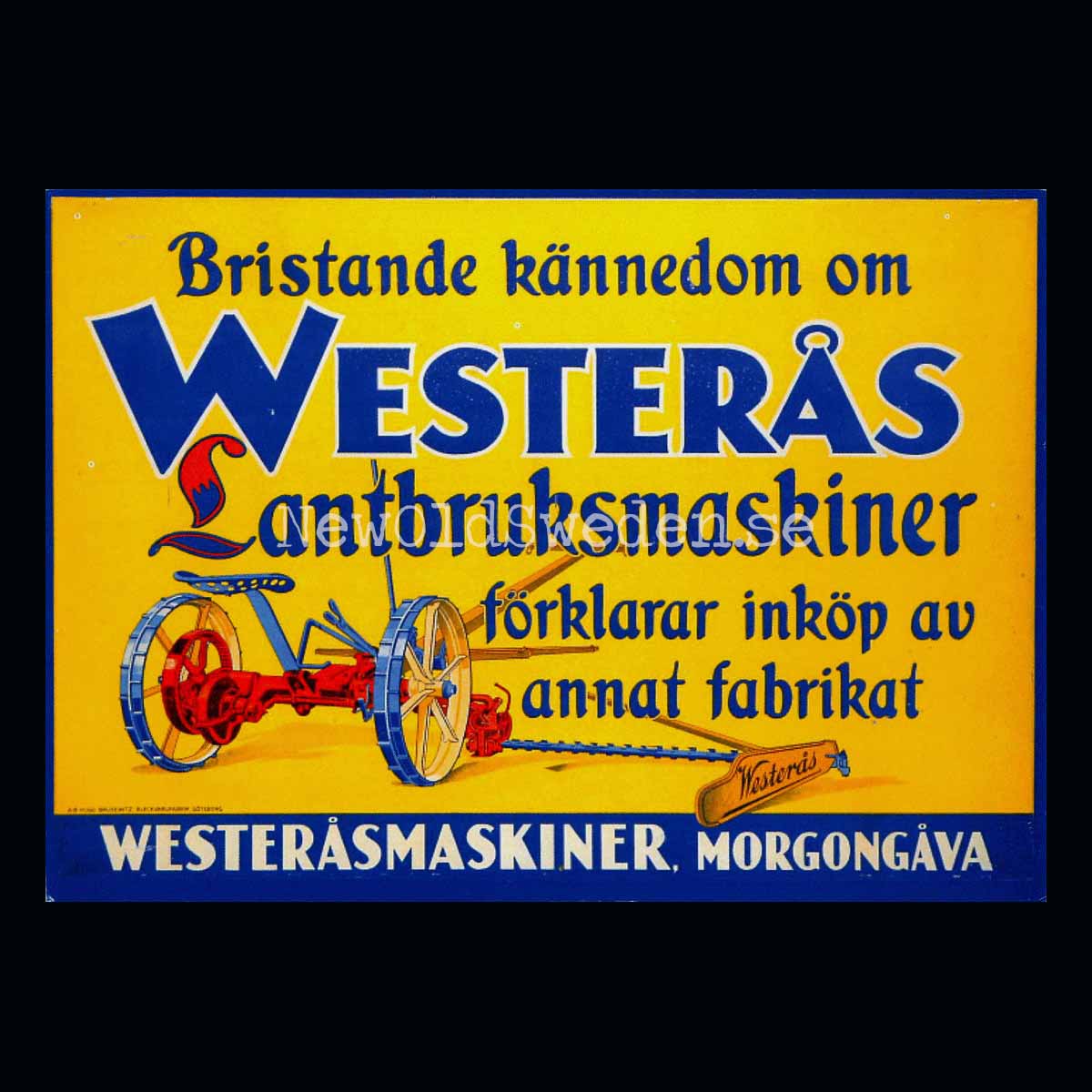 Westerås Lantbruksmaskiner Morgongåva Västerås - Vykort A5