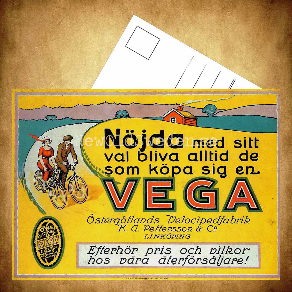 VEGA Östergötlands Velocipedfabrik Linköping - Vykort A5 - 3