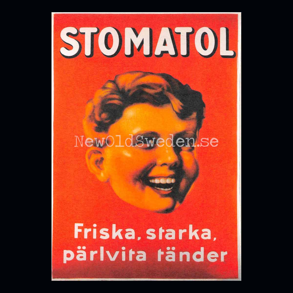 STOMATOL Pärlvita tänder - Vykort A5