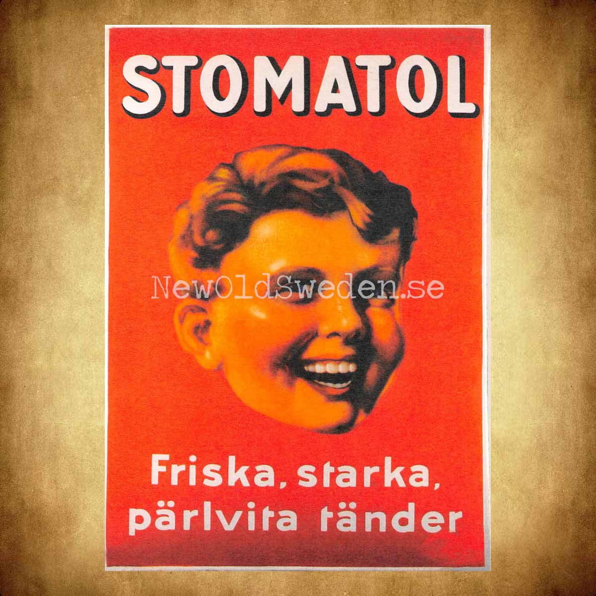 STOMATOL Pärlvita tänder - Vykort A5 - 2