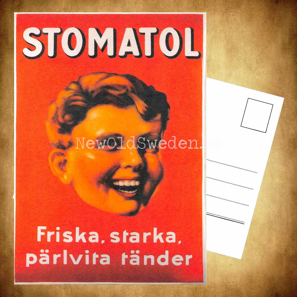 STOMATOL Pärlvita tänder - Vykort A5 - 3