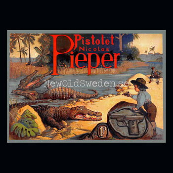 Nicolas Pieper Pistol 1908 NP - Vykort A5