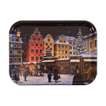 Julmarknaden Bricka 27 x 20 cm Jan Bergerlind