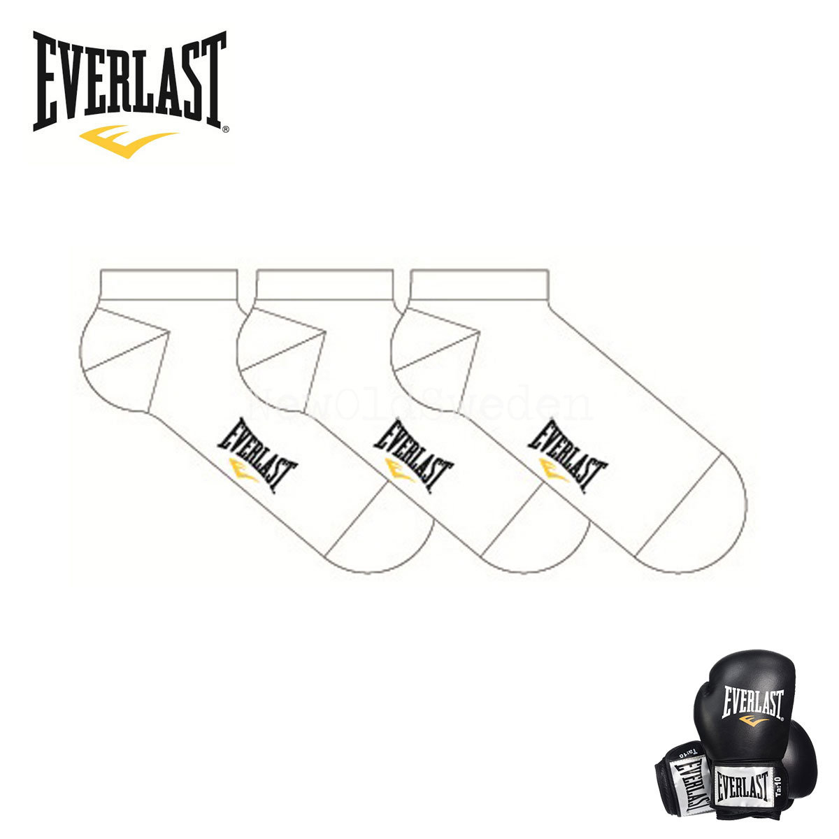 Sneakers 3-pack Stl. 35-40 EVERLAST Original WHITE -3000