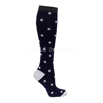 Stödstrumpa Black/Grey Dot 41-45 - ST06