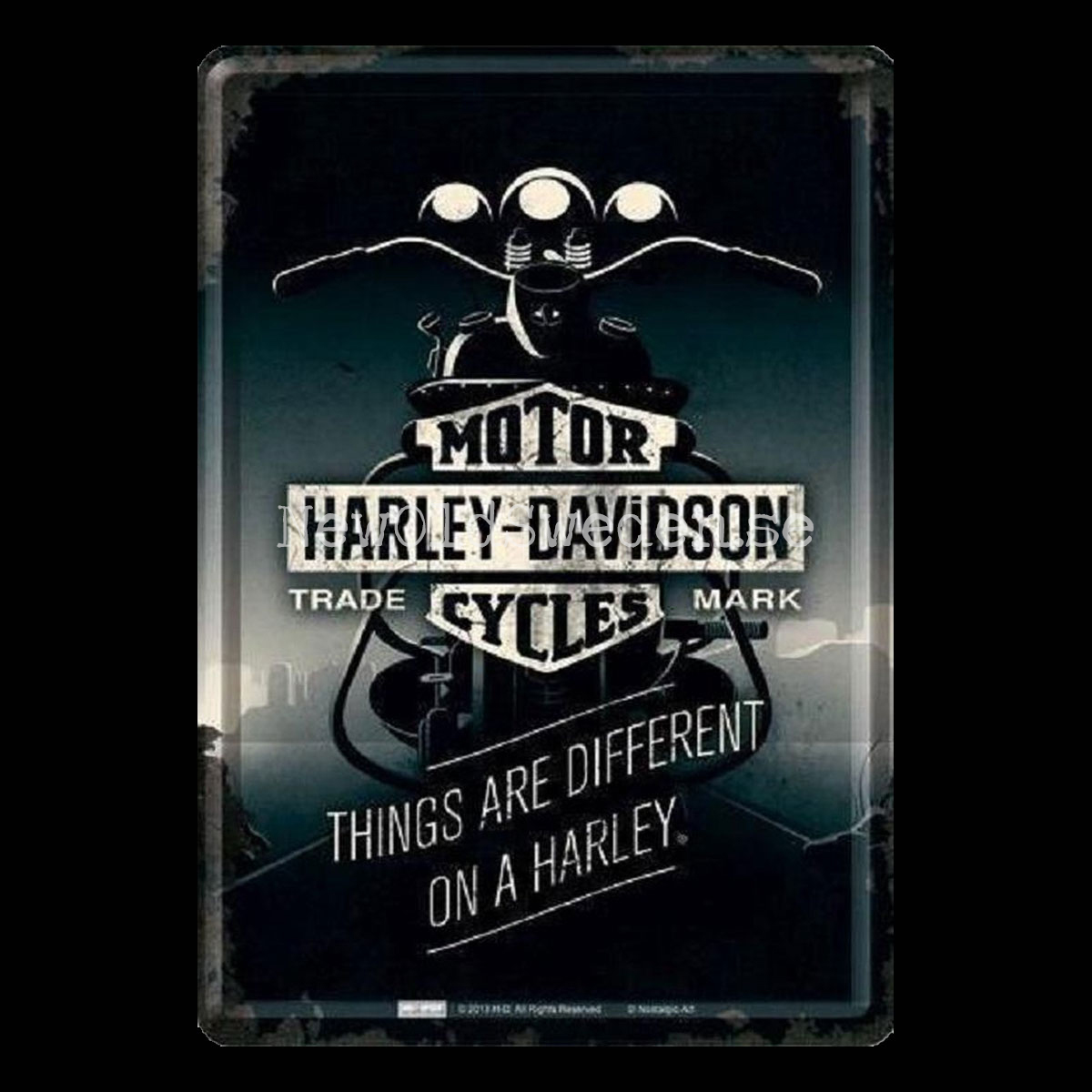 THINGS ARE DIFFERENT ON A HARLEY - H-D MOTOR CYCLES - METAL CARD T5