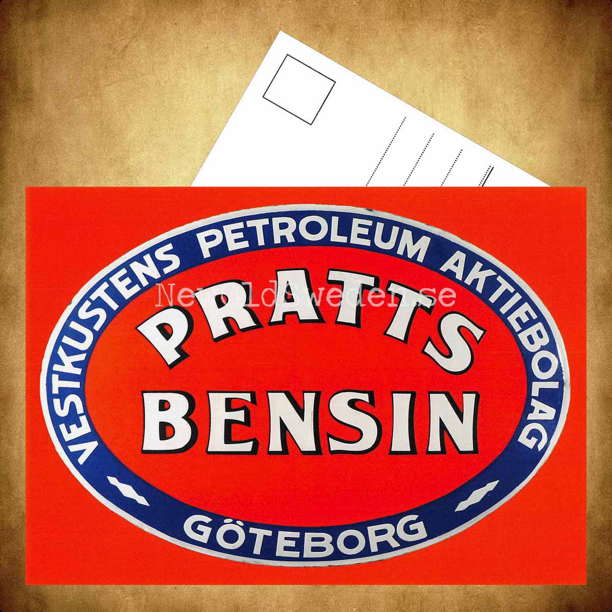 Vestkustens Petroleum AB Göteborg - Pratts Bensin - Vykort A5 - 3