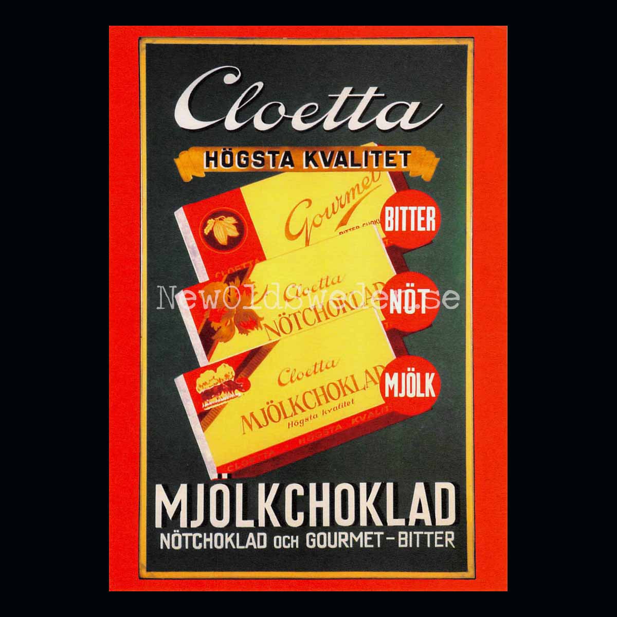 CLOETTA choklad - Vykort A5