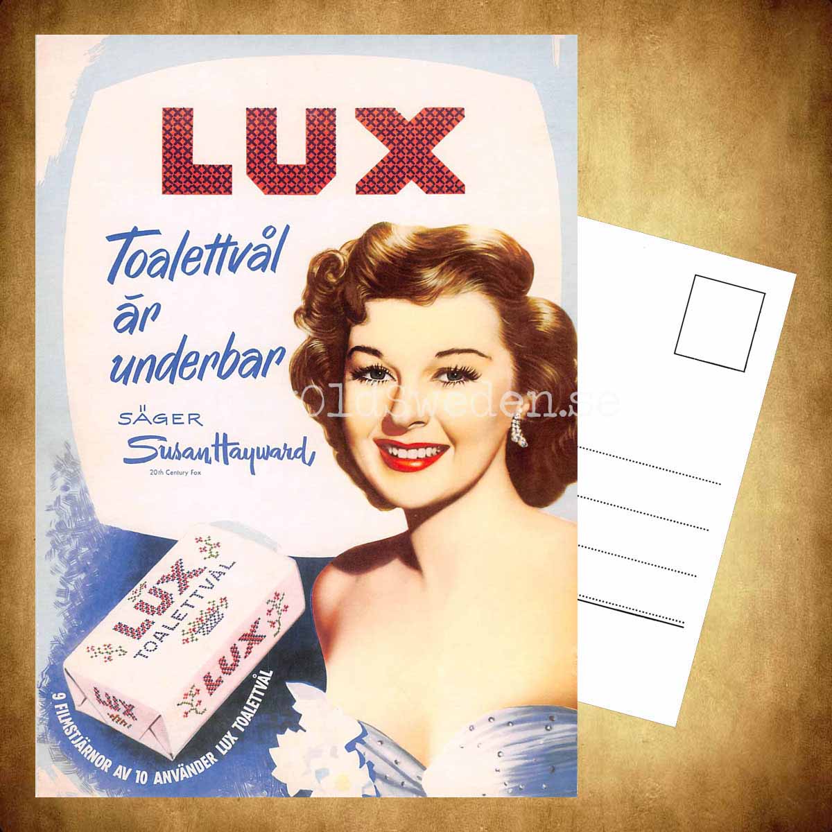 LUX Toalettvål - Susan Hayward - Vykort A5 - 3