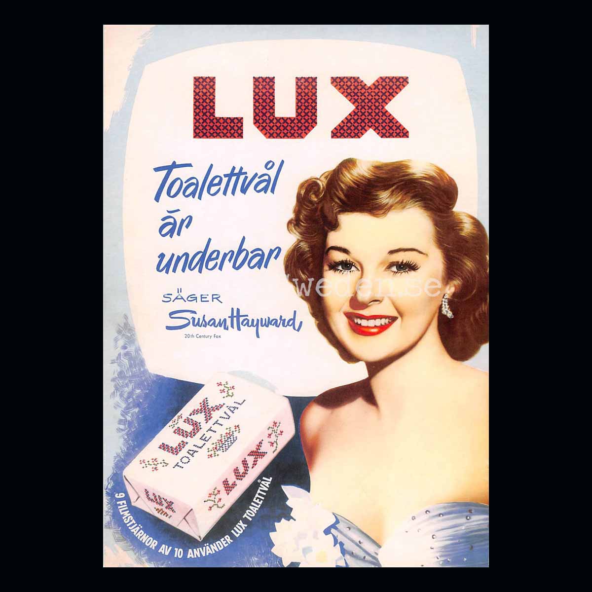 LUX Toalettvål - Susan Hayward - Vykort A5
