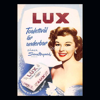 LUX Toalettvål - Susan Hayward - Vykort A5