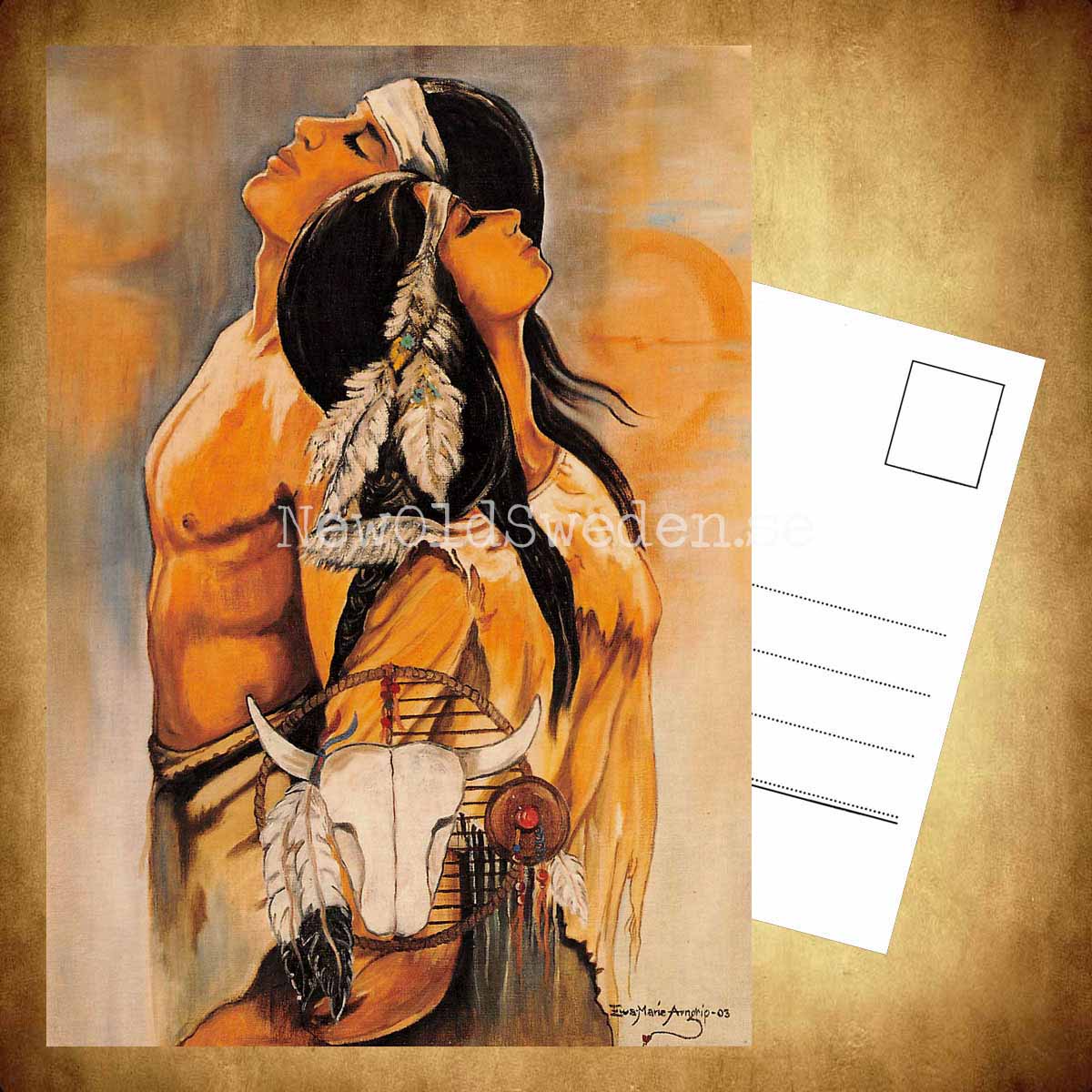 Indian - Ewa-Marie Arngrip - Vykort A5 - 3