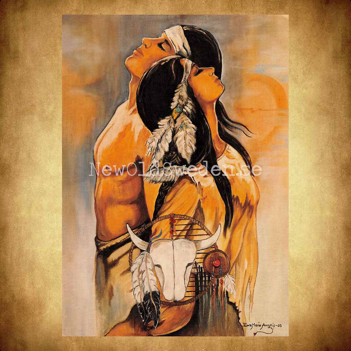Indian - Ewa-Marie Arngrip - Vykort A5 - 2