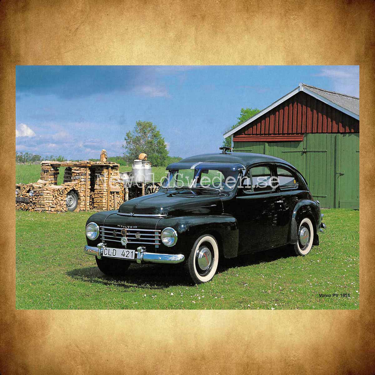 Volvo PV 1951 - Vykort A5 - 2