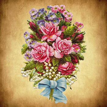 Bunch of Roses 11x16.5 cm - Bokmärke © Ernst Freihoff 5002