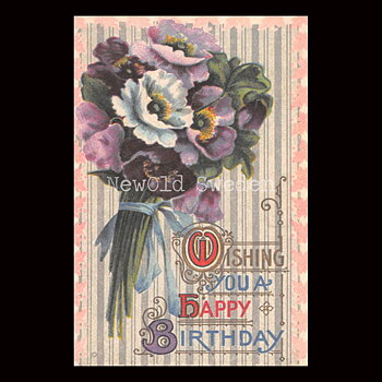 Happy Birthday Vintage Nr: 16 - Vykort 10 x 15 cm - 425
