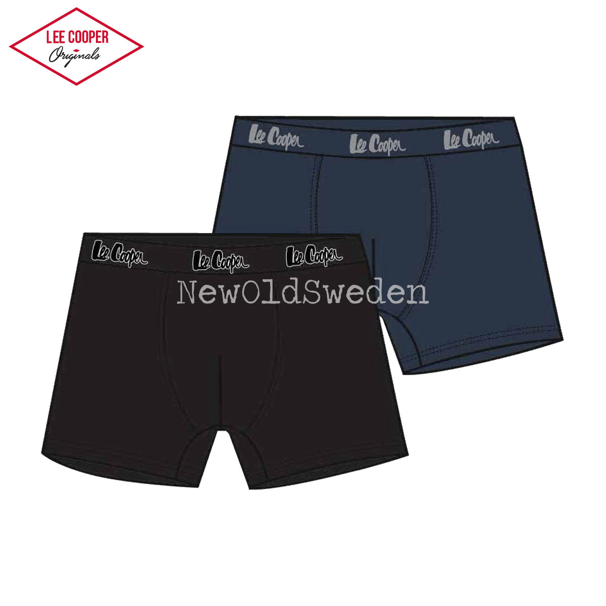 Boxershorts 2-pack - Svart & Marin - Lee Cooper Originals -  8025