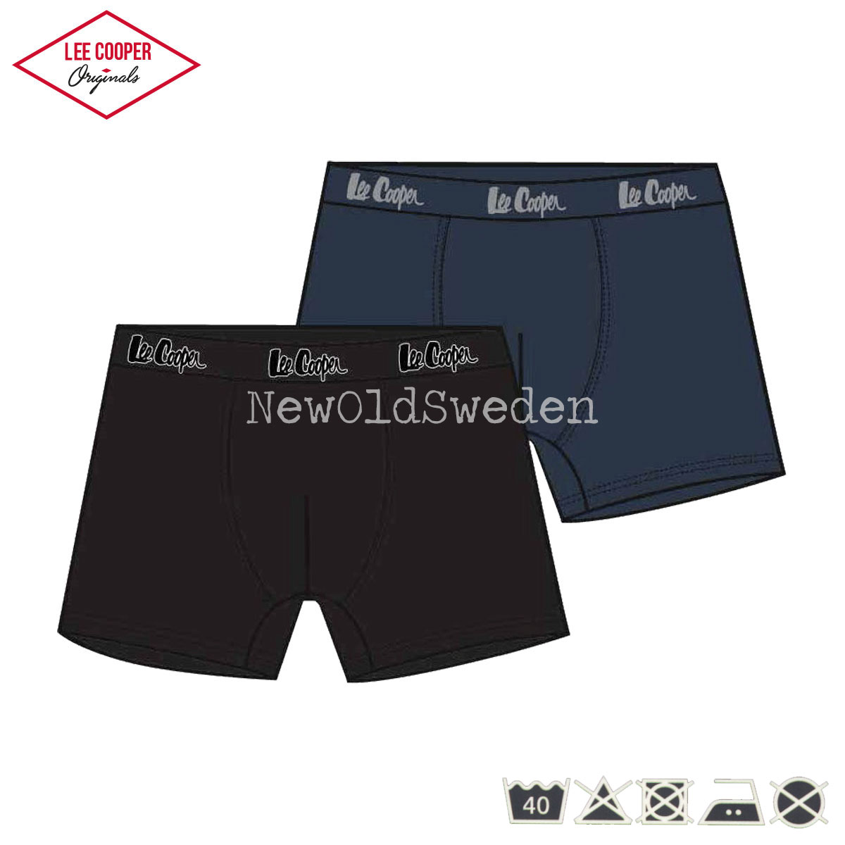 Boxershorts 2-pack - Svart & Marin - Lee Cooper Originals -  8025 - 2