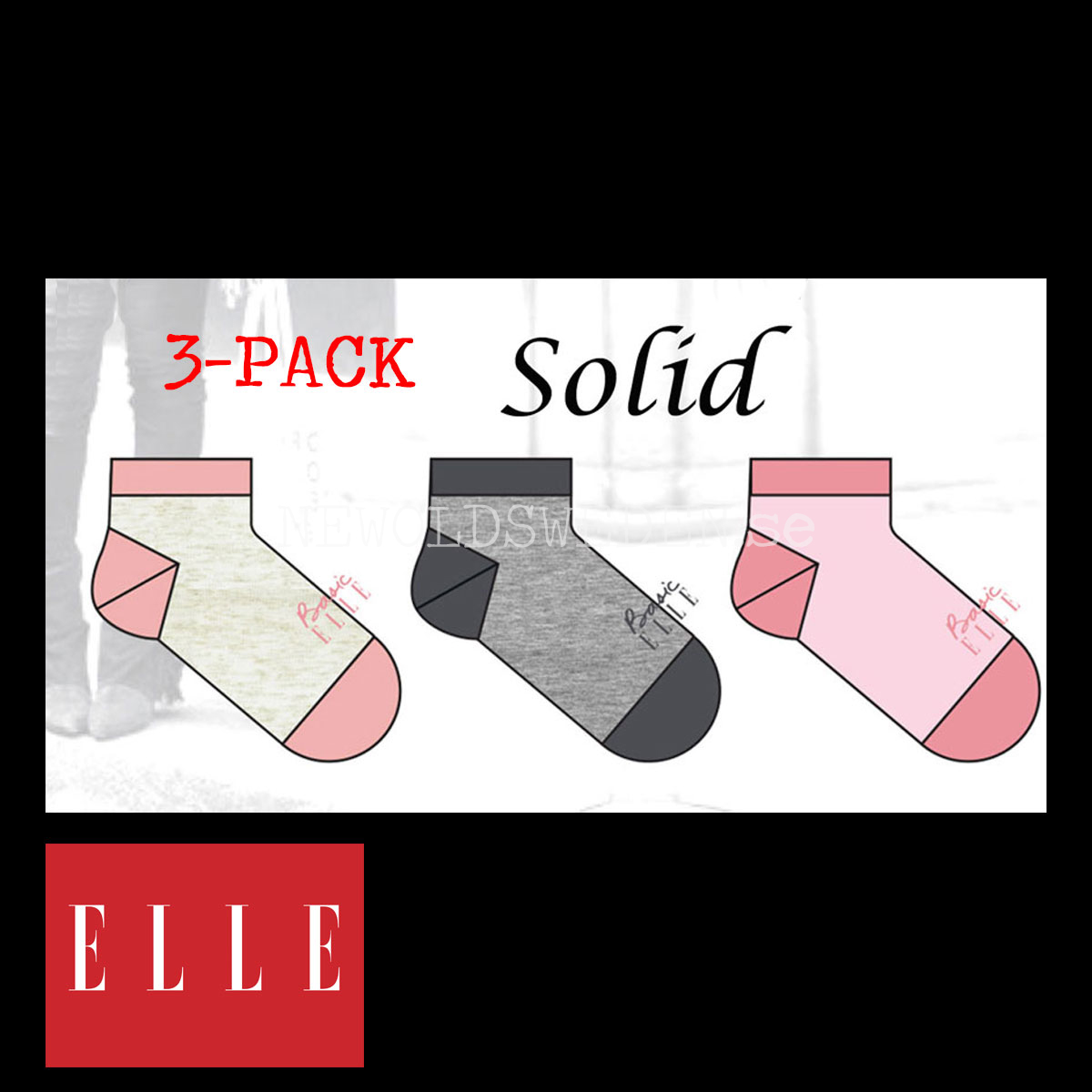Sneakers 3-pack ELLE Original SOLID - 2800