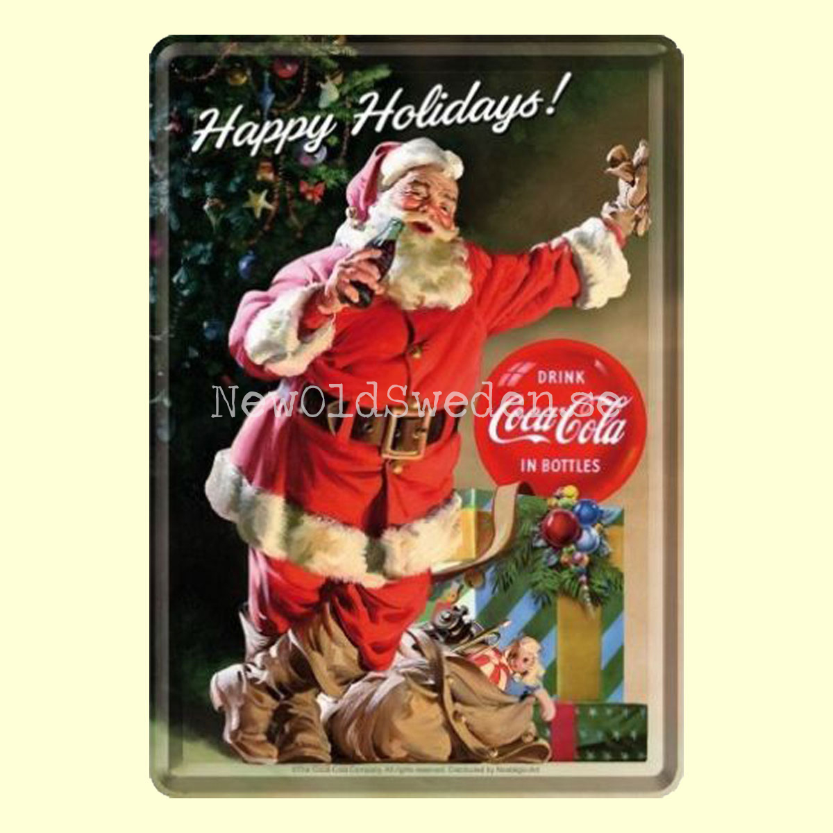 Happy Holidays ! Coca Cola - METAL CARD T4 - 5