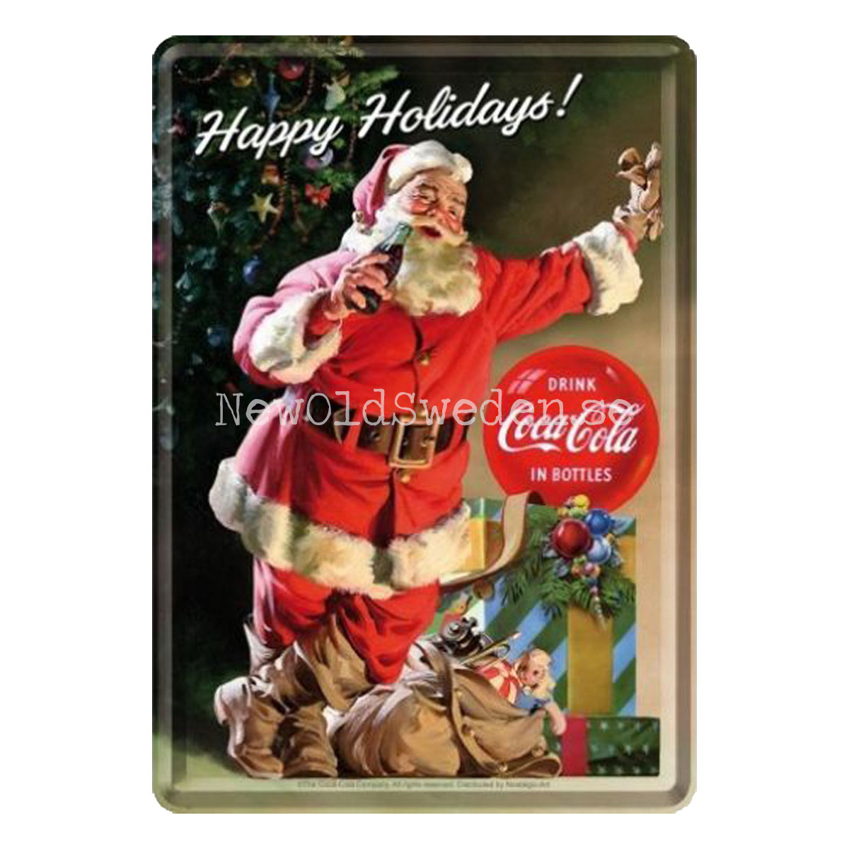 Happy Holidays ! Coca Cola - METAL CARD T4