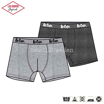 Boxershorts 2-pack - Ljusgrå & Antracit - Lee Cooper Originals - 8000