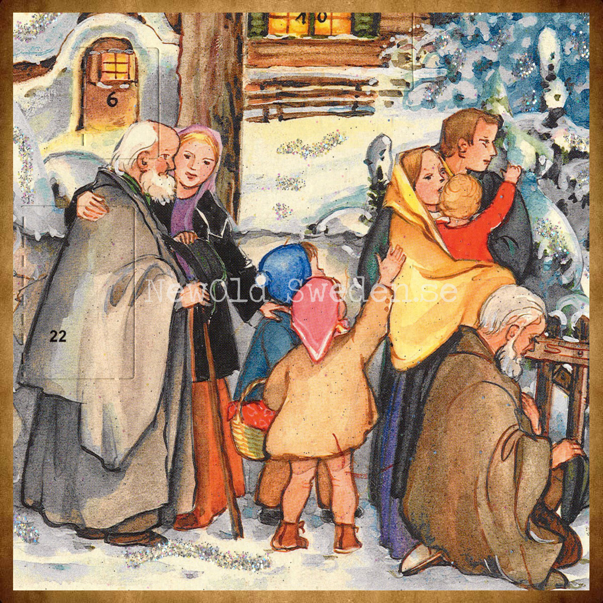 Advenskalender Julstall 1950 Retro Nostalgi - 2