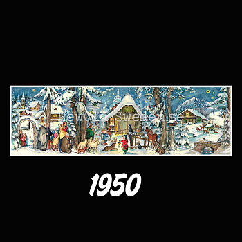 Advenskalender Julstall 1950 Retro Nostalgi