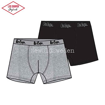 Boxershorts 2-pack - Ljusgrå & Svart - Lee Cooper Originals -  8000