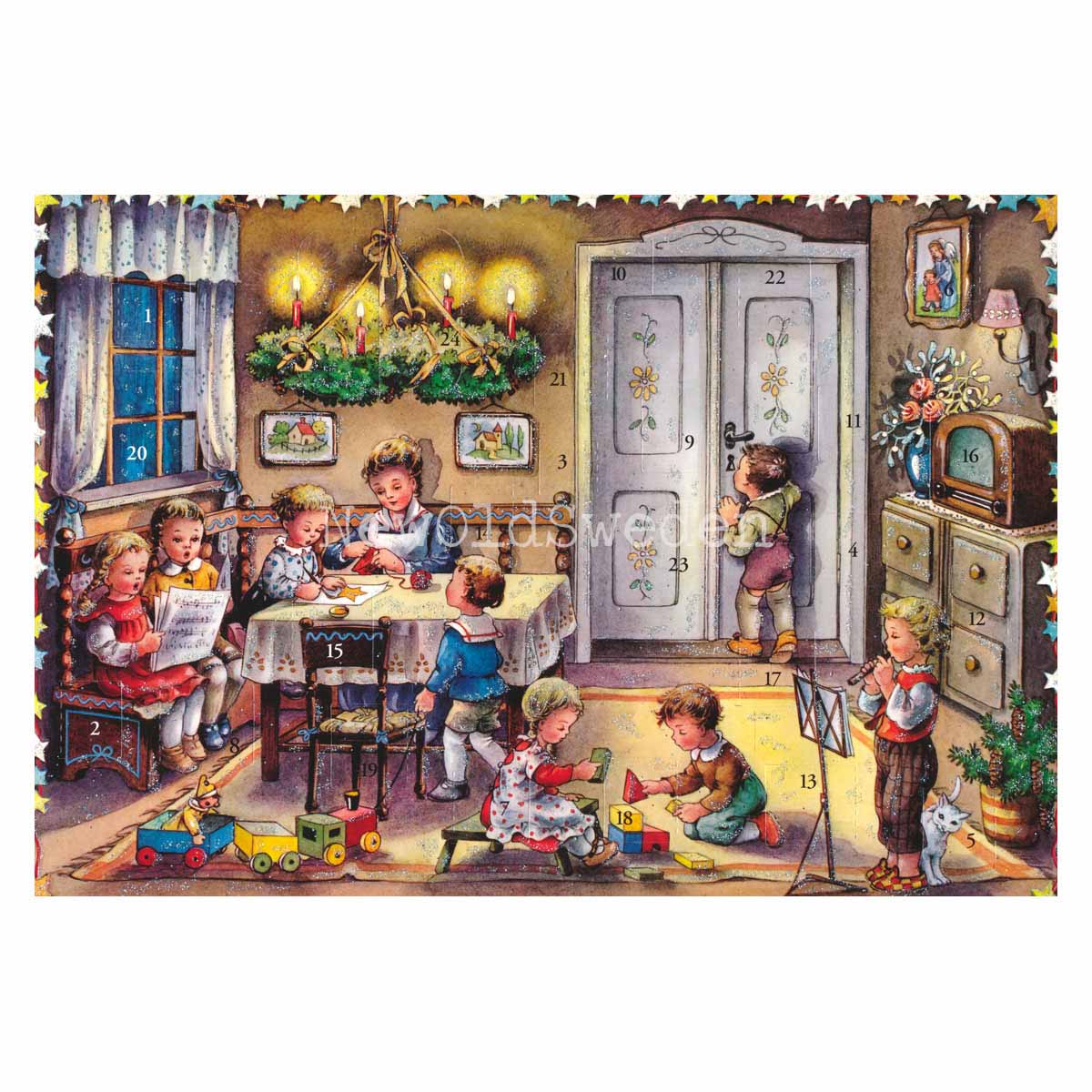 Adventskalender Retro Nostalgi Änglar & Barn - Lore Hummel - 4