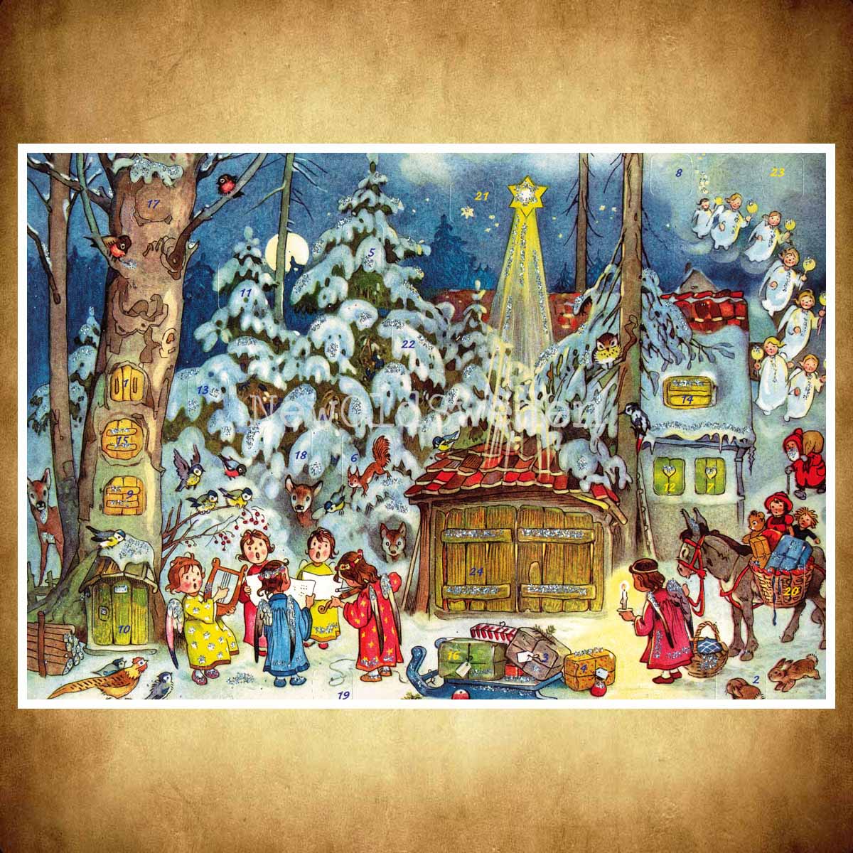 Adventskalender Retro Nostalgi Änglar & Barn 1952 - Fritz Baumgarten - 3