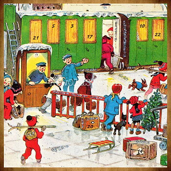 Adventskalender Retro Nostalgi Änglar & Barn 1952 - Fritz Baumgarten