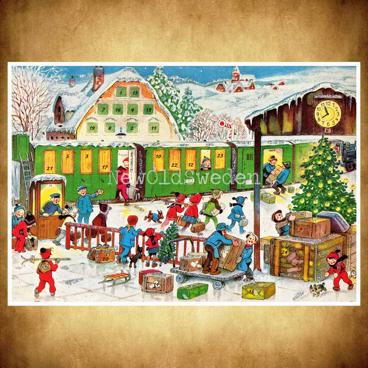 Adventskalender Retro Nostalgi Änglar & Barn 1952 - Fritz Baumgarten - 3