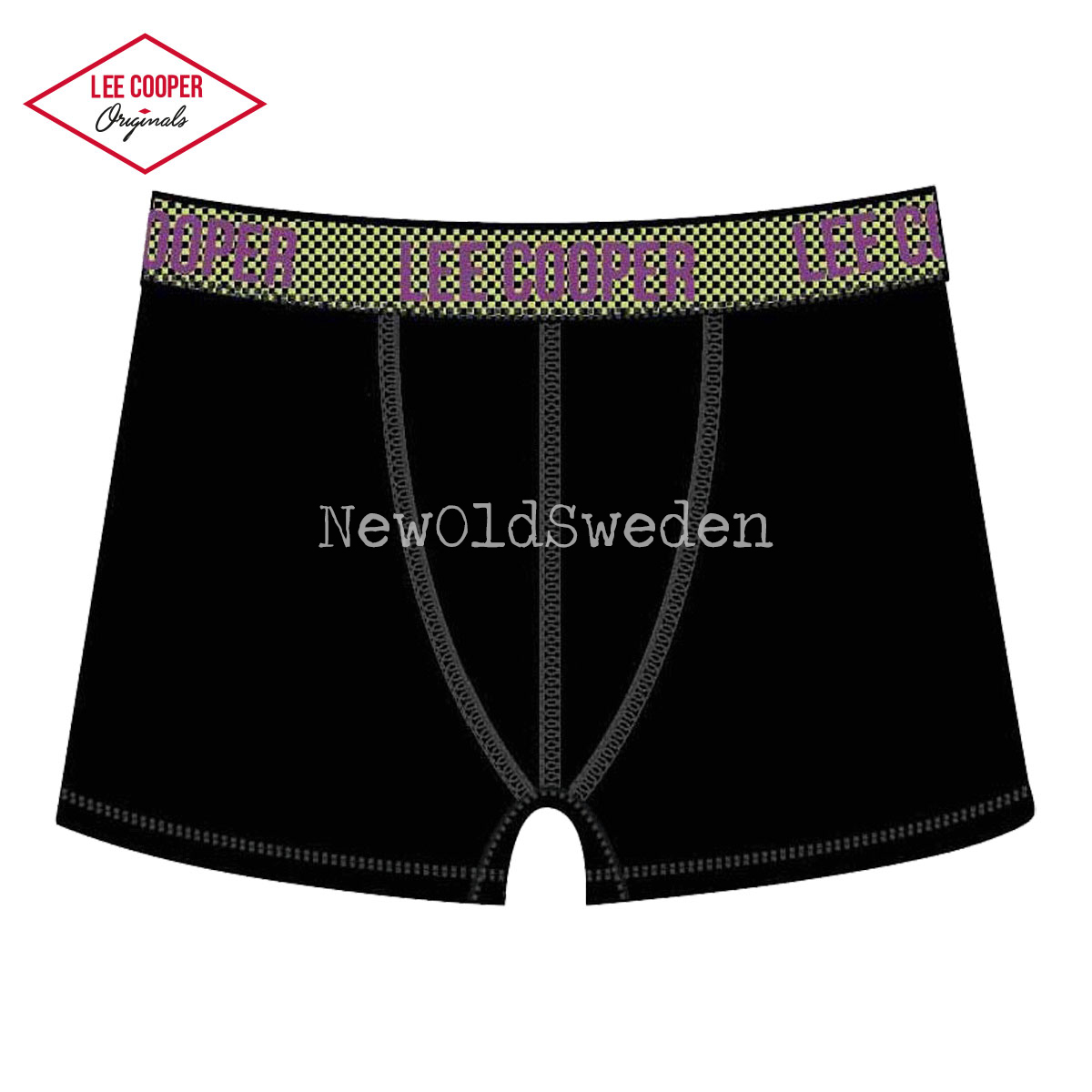 Boxer Svart/Lila XX-LARGE Lee Cooper Originals - 2200