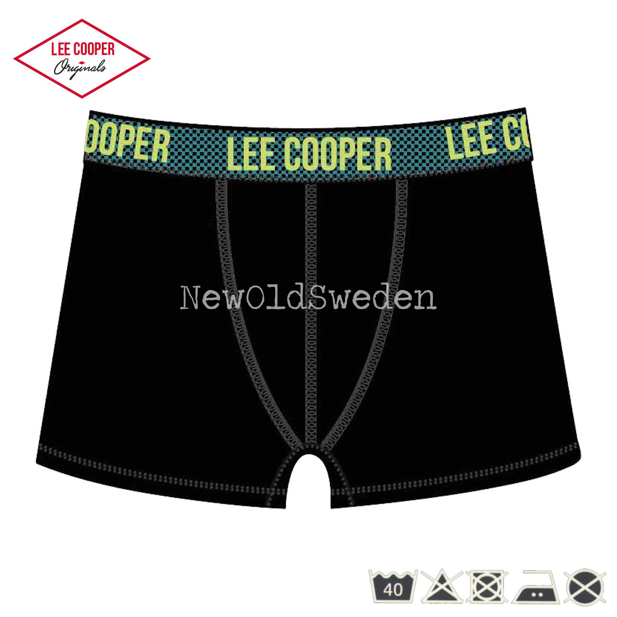 Boxer Svart/Lime XX-LARGE Lee Cooper Originals - 2200 - 2