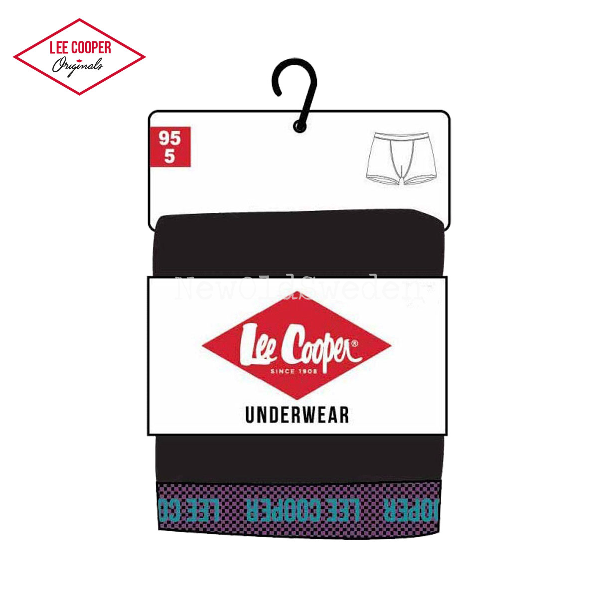 Boxer Svart/Blå SMALL Lee Cooper Originals - 2200 - 5