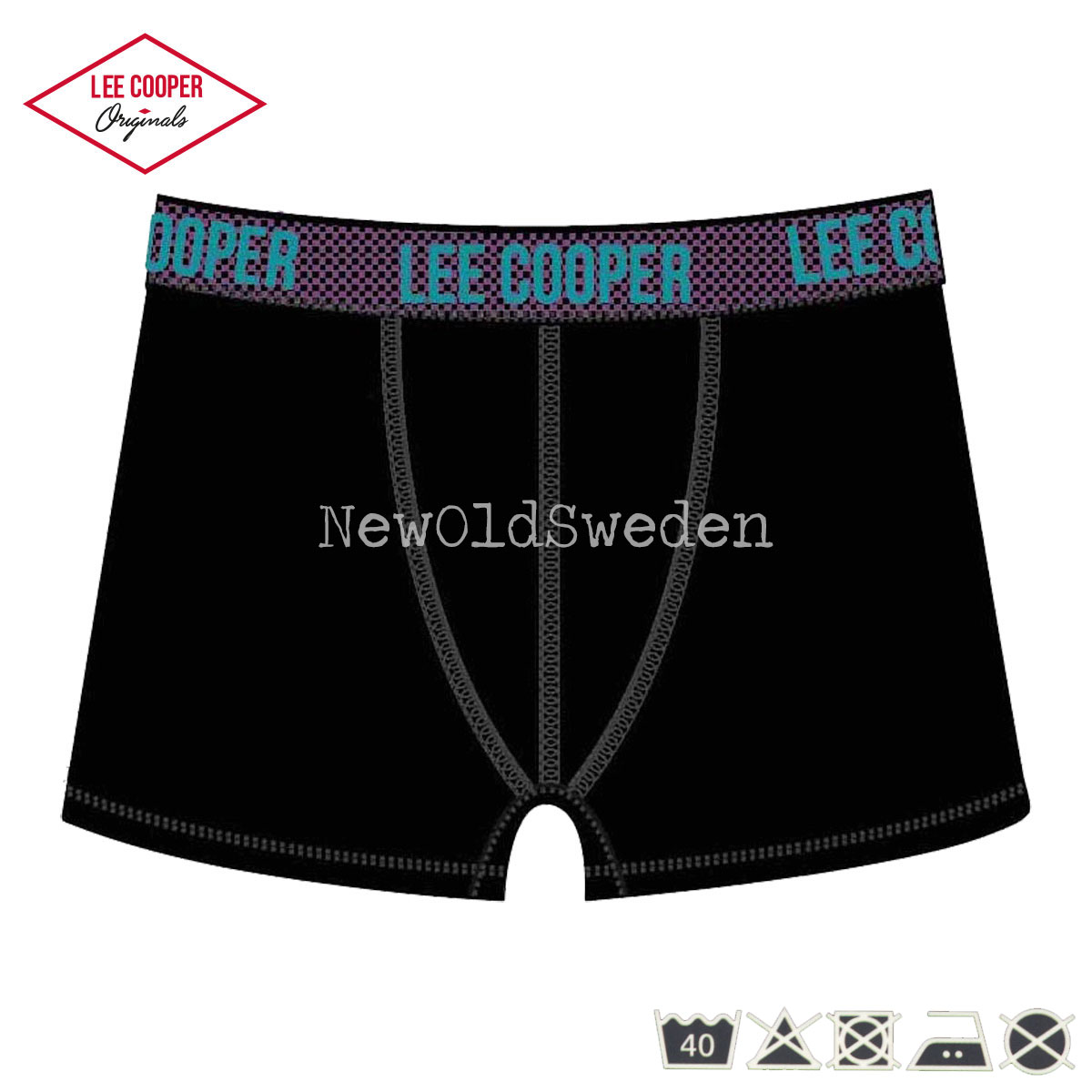 Boxer 1-pack - Stl. Small - Svart/Blå Lee Cooper Originals - 2200 - 2